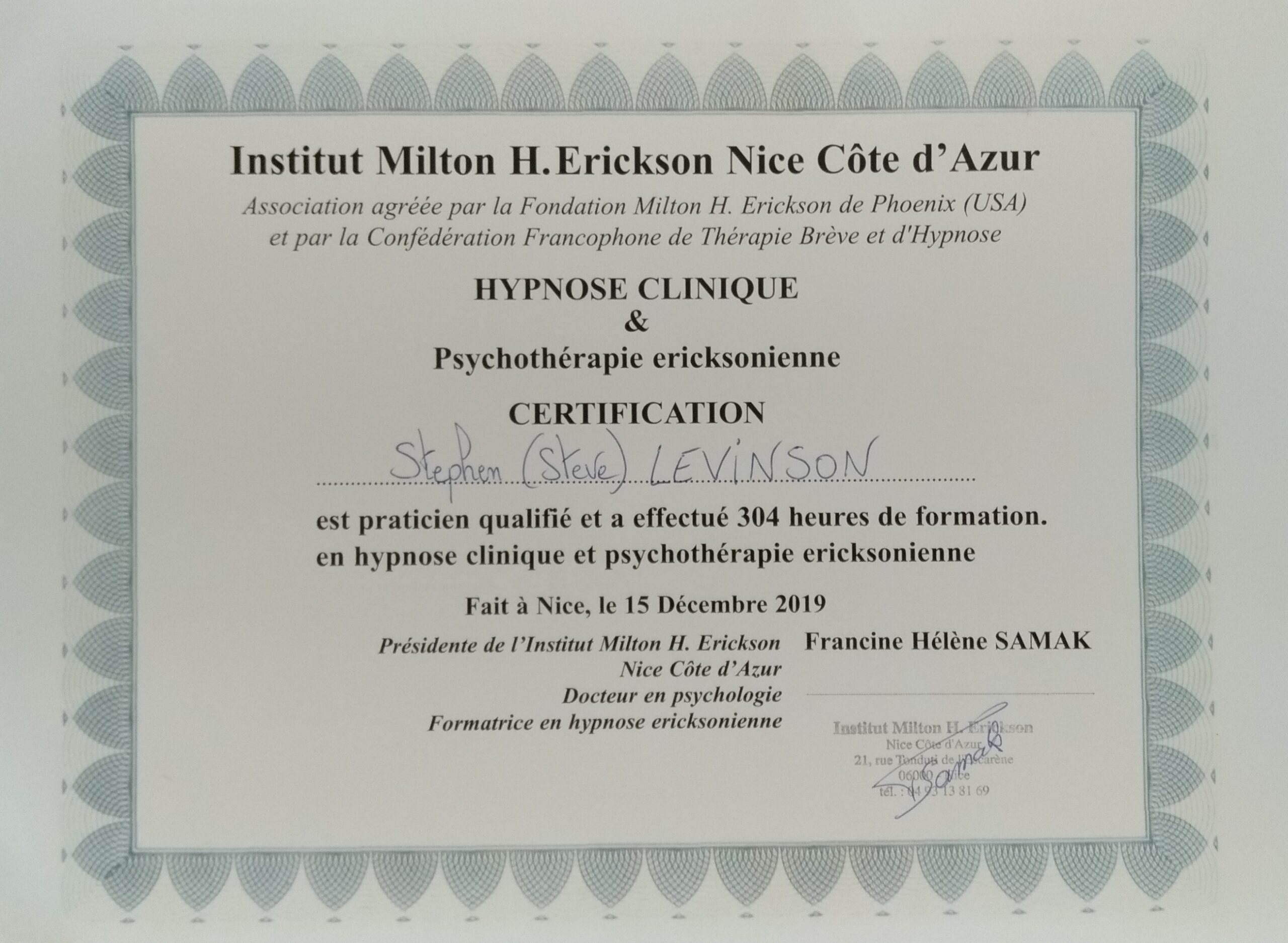 Hypnose thérapeutique à Nice